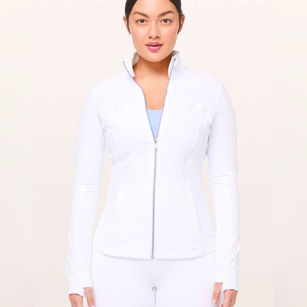 🍒LULULEMON LTD Edit DEFINE Jacket 12 VELVET FLOCKED White/Cream MESH ~ LUXTREME - Picture 6 of 11